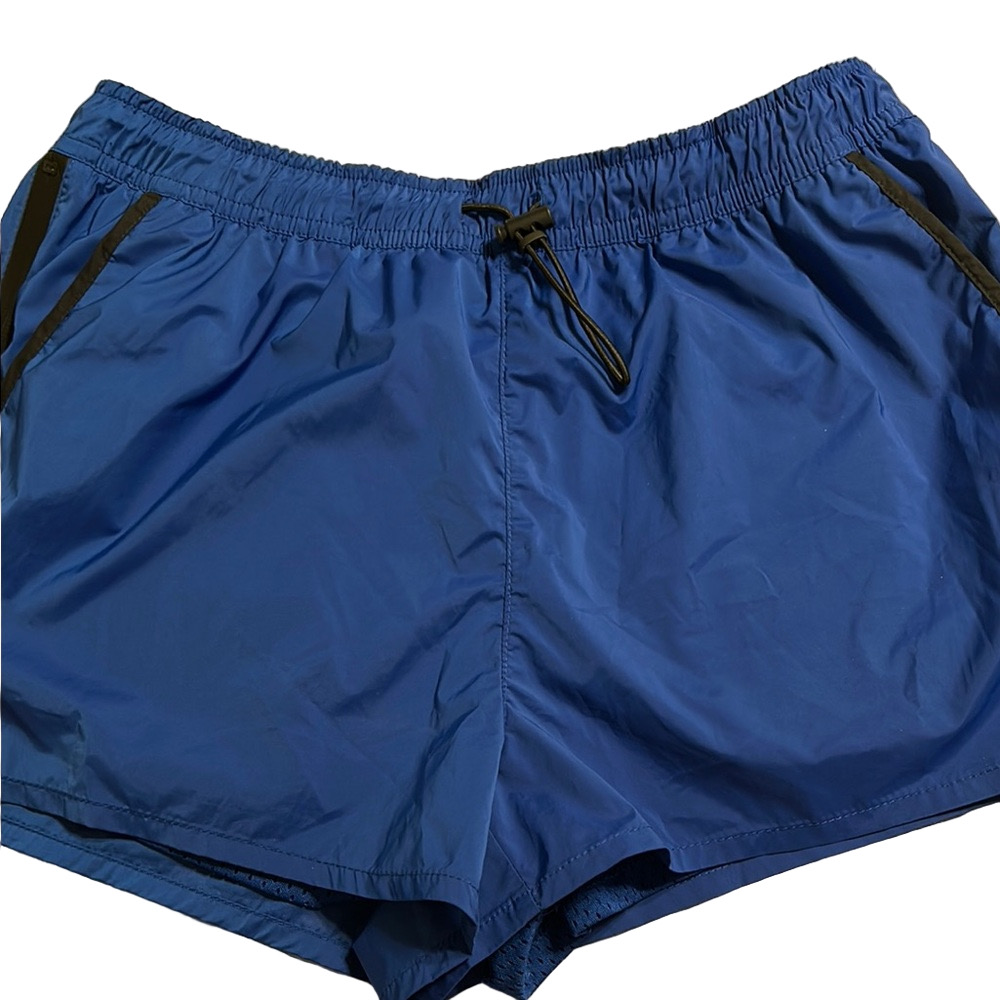 Hunter for Target Blue Athletic Shorts mesh lined side zip active size S GUC..